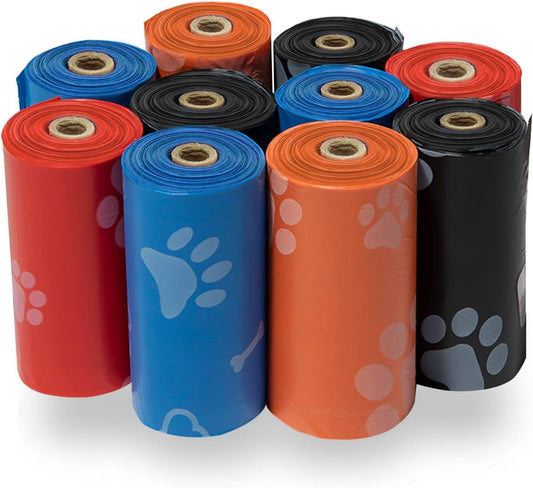 300-Count Biodegradable Dog Poop Bags with Bone Dispenser - Bulk Pack & Extra Thick, Leak-Proof Pet Supplies